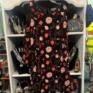 Floral Black Dress